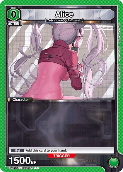 Alice (068) (Box Topper Foil), UE14BT: GODDESS OF VICTORY: NIKKE UE14BT/NIK-1-068