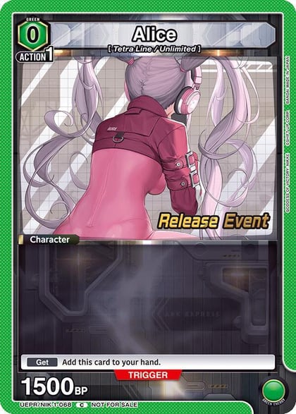 Alice (068), UE14BT: GODDESS OF VICTORY: NIKKE Release Event Cards UEPR/NIK-1-068