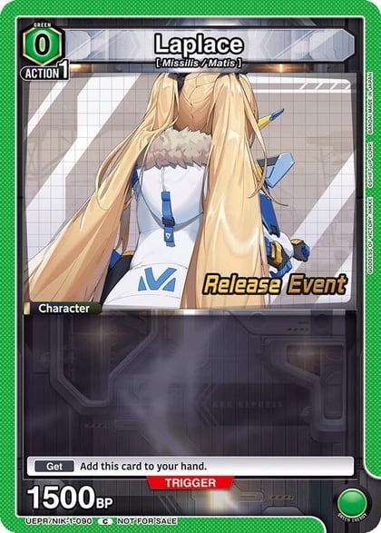 Laplace (090), UE14BT: GODDESS OF VICTORY: NIKKE Release Event Cards UEPR/NIK-1-090