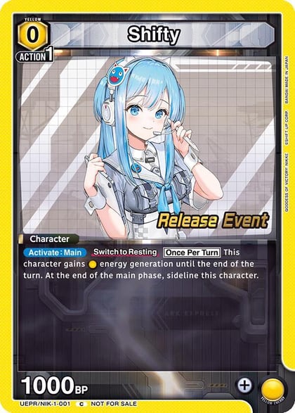 Shifty, UE14BT: GODDESS OF VICTORY: NIKKE Release Event Cards UEPR/NIK-1-001