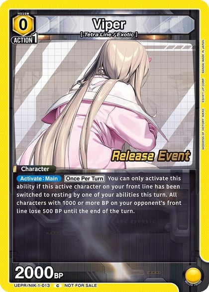 Viper (013), UE14BT: GODDESS OF VICTORY: NIKKE Release Event Cards UEPR/NIK-1-013