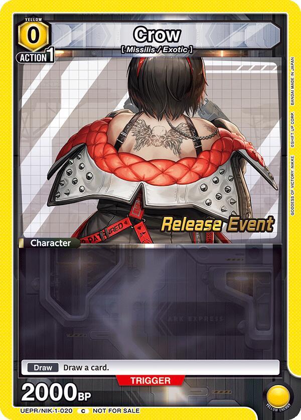 Crow (020), UE14BT: GODDESS OF VICTORY: NIKKE Release Event Cards UEPR/NIK-1-020