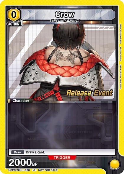 Crow (020), UE14BT: GODDESS OF VICTORY: NIKKE Release Event Cards UEPR/NIK-1-020