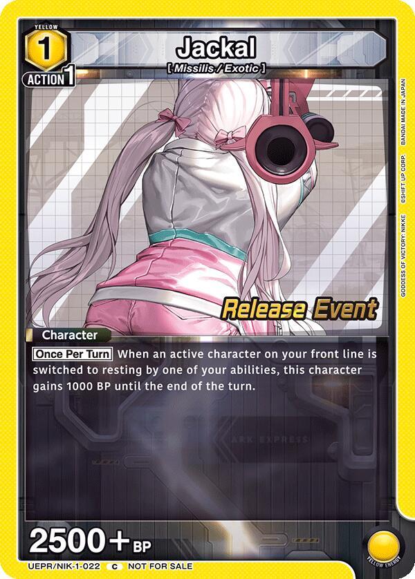 Jackal (022), UE14BT: GODDESS OF VICTORY: NIKKE Release Event Cards UEPR/NIK-1-022