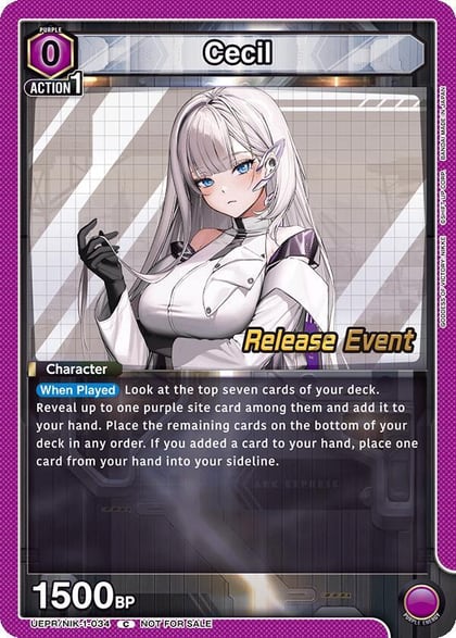 Cecil, UE14BT: GODDESS OF VICTORY: NIKKE Release Event Cards UEPR/NIK-1-034