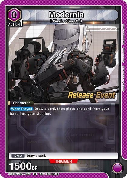 Modernia (059), UE14BT: GODDESS OF VICTORY: NIKKE Release Event Cards UEPR/NIK-1-059