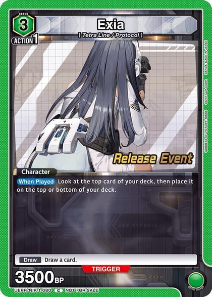 Exia, UE14BT: GODDESS OF VICTORY: NIKKE Release Event Cards UEPR/NIK-1-080