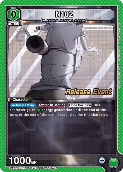 N102, UE14BT: GODDESS OF VICTORY: NIKKE Release Event Cards UEPR/NIK-1-095