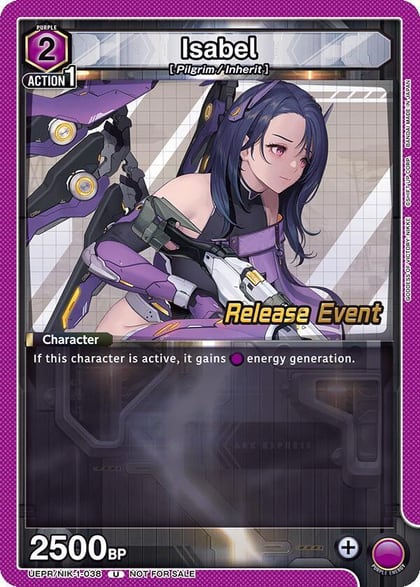 Isabel (038), UE14BT: GODDESS OF VICTORY: NIKKE Release Event Cards UEPR/NIK-1-038