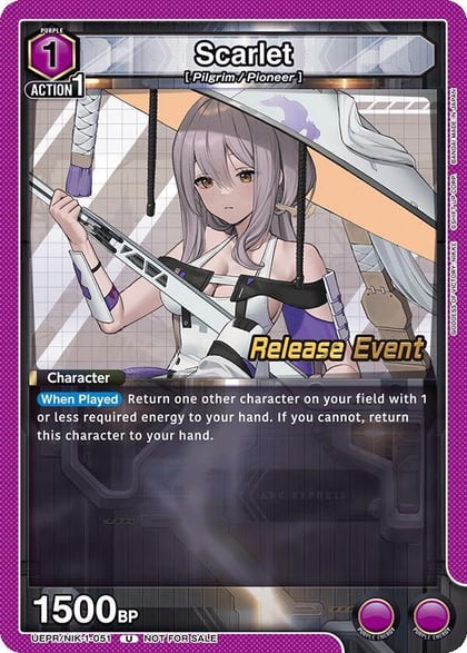 Scarlet (051), UE14BT: GODDESS OF VICTORY: NIKKE Release Event Cards UEPR/NIK-1-051