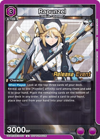Rapunzel (057), UE14BT: GODDESS OF VICTORY: NIKKE Release Event Cards UEPR/NIK-1-057