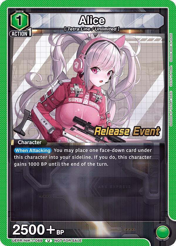 Alice (069), UE14BT: GODDESS OF VICTORY: NIKKE Release Event Cards UEPR/NIK-1-069