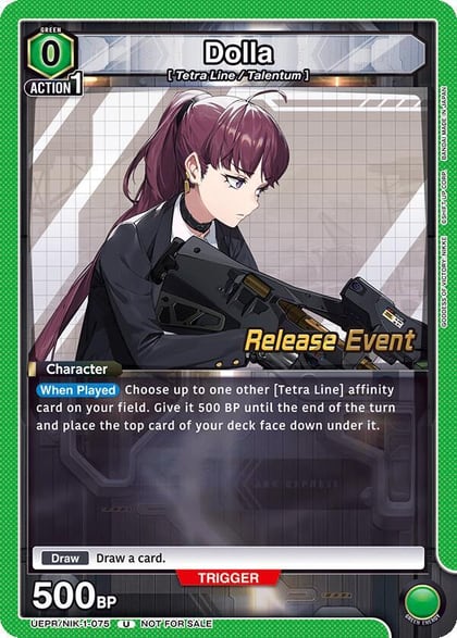 Dolla, UE14BT: GODDESS OF VICTORY: NIKKE Release Event Cards UEPR/NIK-1-075