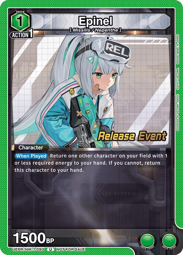 Epinel, UE14BT: GODDESS OF VICTORY: NIKKE Release Event Cards UEPR/NIK-1-093