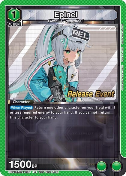 Epinel, UE14BT: GODDESS OF VICTORY: NIKKE Release Event Cards UEPR/NIK-1-093