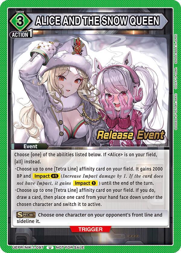 ALICE AND THE SNOW QUEEN, UE14BT: GODDESS OF VICTORY: NIKKE Release Event Cards UEPR/NIK-1-097