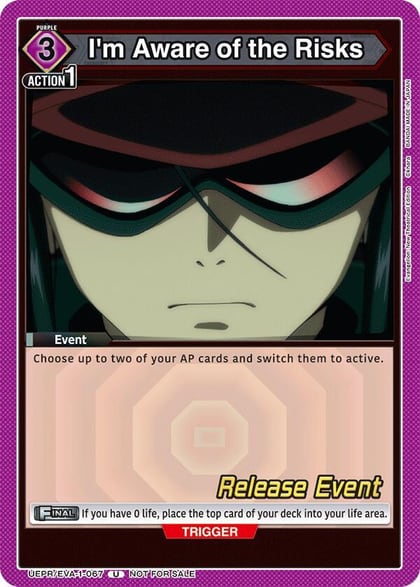 I'm Aware of the Risks, UE15BT: Evangelion: New Theatrical Edition Release Event Cards UEPR/EVA-1-067