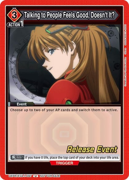 Talking to People Feels Good, Doesn't It?, UE15BT: Evangelion: New Theatrical Edition Release Event Cards UEPR/EVA-1-097