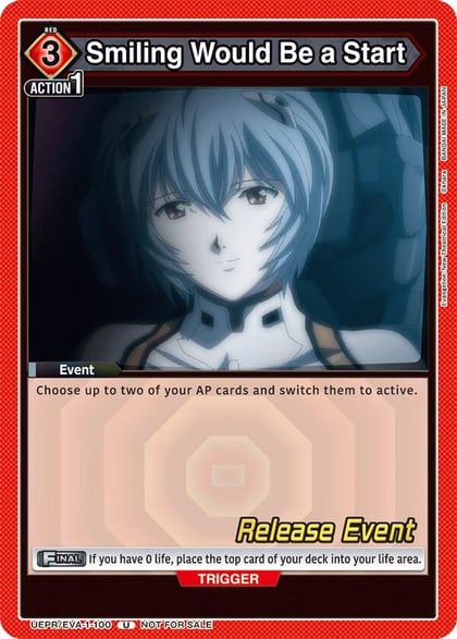 Smiling Would Be a Start, UE15BT: Evangelion: New Theatrical Edition Release Event Cards UEPR/EVA-1-100