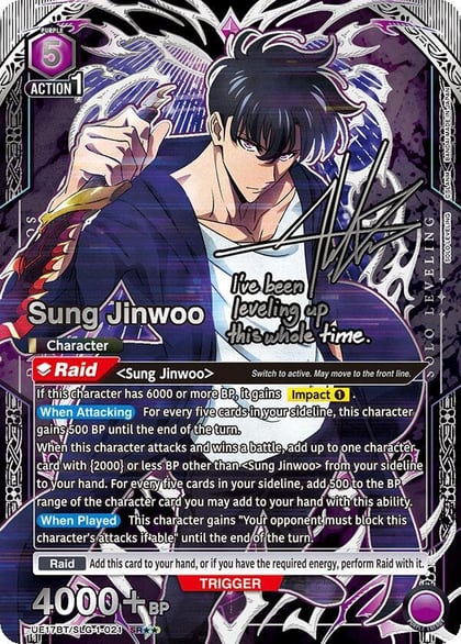 Sung Jinwoo (021) (SR**), UE17BT: SOLO LEVELING UE17BT/SLG-1-021