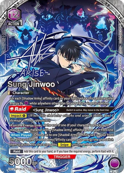 Sung Jinwoo (022) (SR**), UE17BT: SOLO LEVELING UE17BT/SLG-1-022