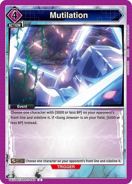Mutilation, UE17BT: SOLO LEVELING UE17BT/SLG-1-040
