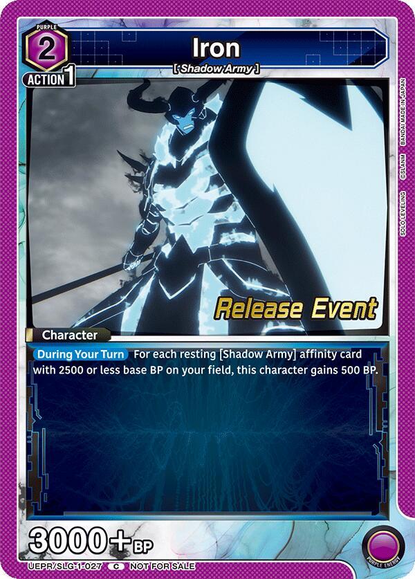 Iron, UE17BT: SOLO LEVELING Release Event Cards UE17BT/SLG-1-027