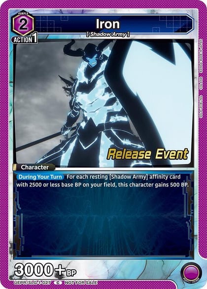 Iron, UE17BT: SOLO LEVELING Release Event Cards UE17BT/SLG-1-027