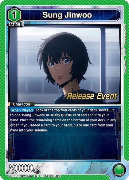 Sung Jinwoo (046), UE17BT: SOLO LEVELING Release Event Cards UE17BT/SLG-1-046