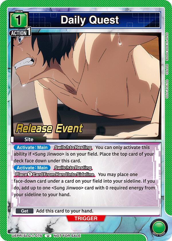 Daily Quest, UE17BT: SOLO LEVELING Release Event Cards UE17BT/SLG-1-075