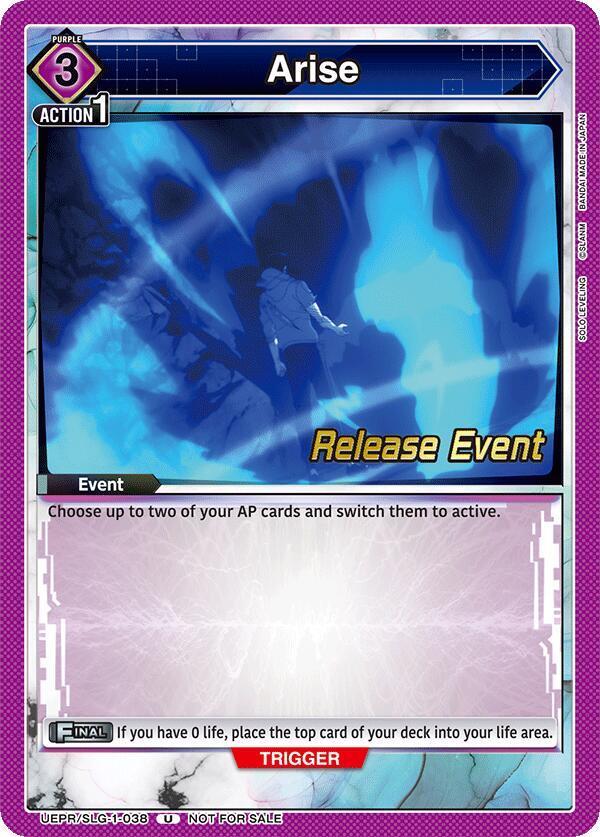 Arise, UE17BT: SOLO LEVELING Release Event Cards UE17BT/SLG-1-038