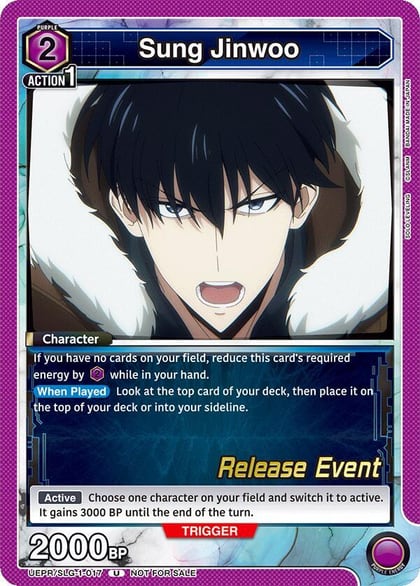 Sung Jinwoo (017), UE17BT: SOLO LEVELING Release Event Cards UE17BT/SLG-1-017