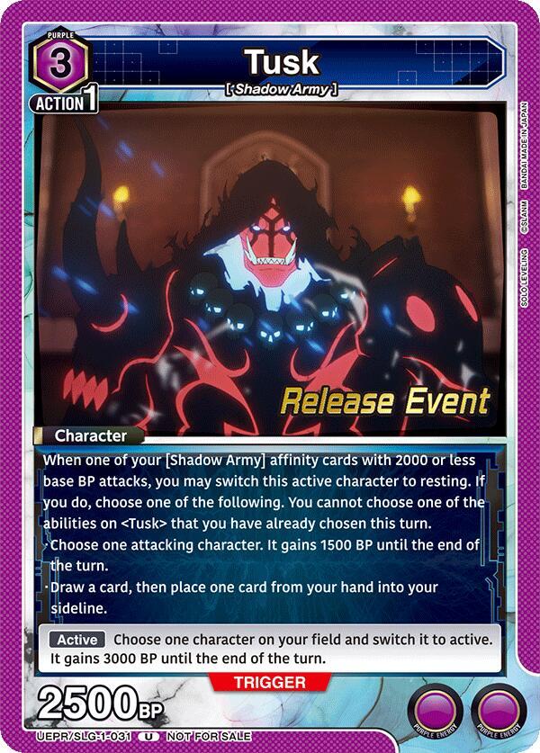 Tusk, UE17BT: SOLO LEVELING Release Event Cards UE17BT/SLG-1-031