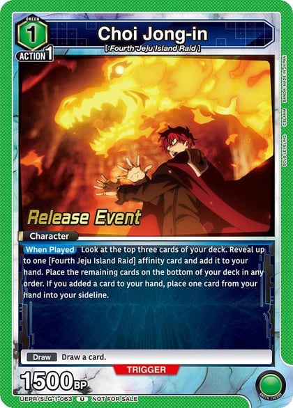 Choi Jong-in (063), UE17BT: SOLO LEVELING Release Event Cards UE17BT/SLG-1-063