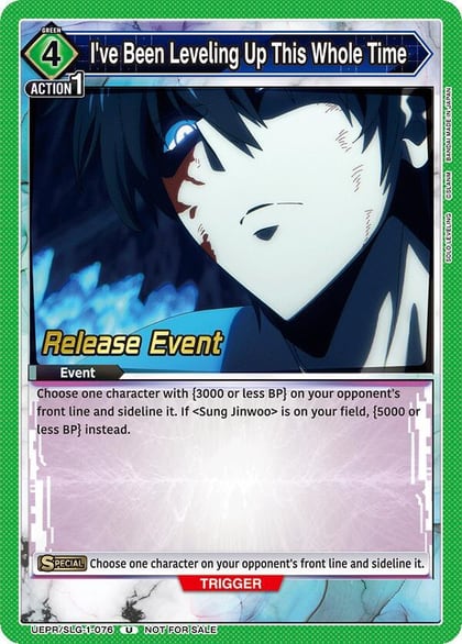 I've Been Leveling Up This Whole Time, UE17BT: SOLO LEVELING Release Event Cards UE17BT/SLG-1-076