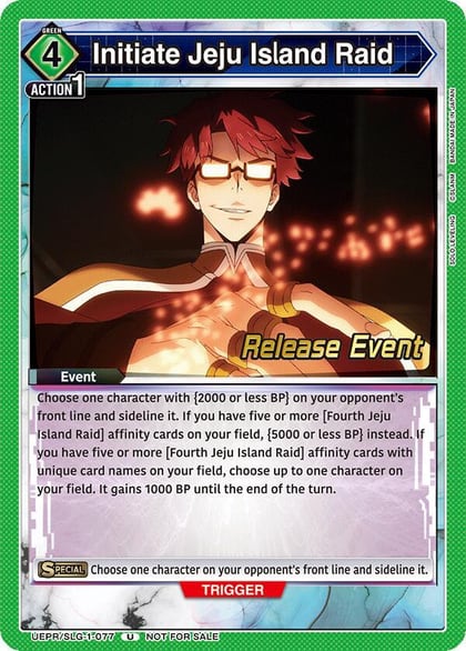 Initiate Jeju Island Raid, UE17BT: SOLO LEVELING Release Event Cards UE17BT/SLG-1-077