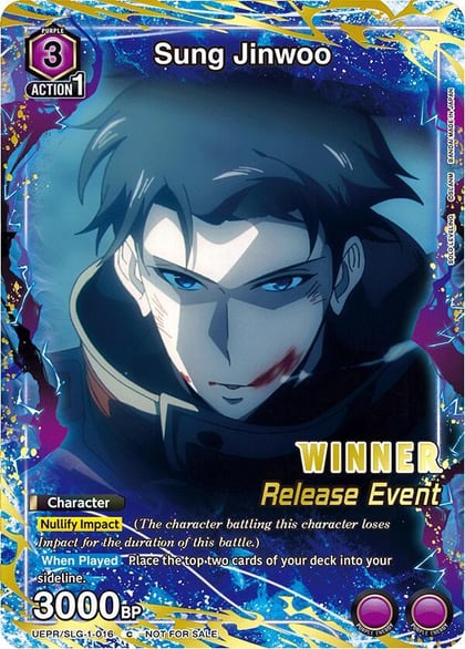 Sung Jinwoo (016) (Release Event Winner), UE17BT: SOLO LEVELING Release Event Cards UE17BT/SLG-1-016