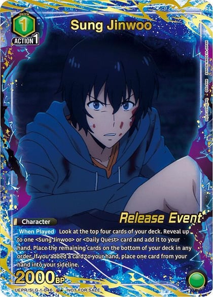 Sung Jinwoo (046) (U*), UE17BT: SOLO LEVELING Release Event Cards UE17BT/SLG-1-046