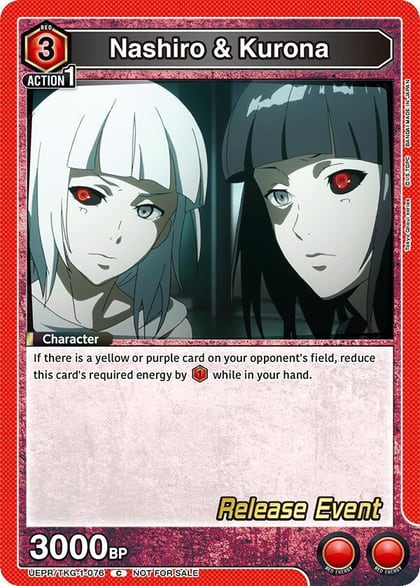 Nashiro & Kurona, UE18BT: Tokyo Ghoul Release Event Cards UEPR/TKG-1-076