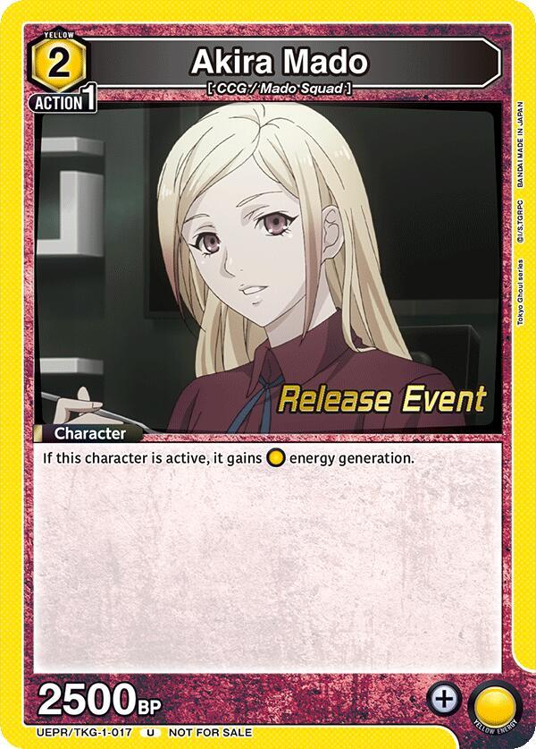 Akira Mado (017), UE18BT: Tokyo Ghoul Release Event Cards UEPR/TKG-1-017