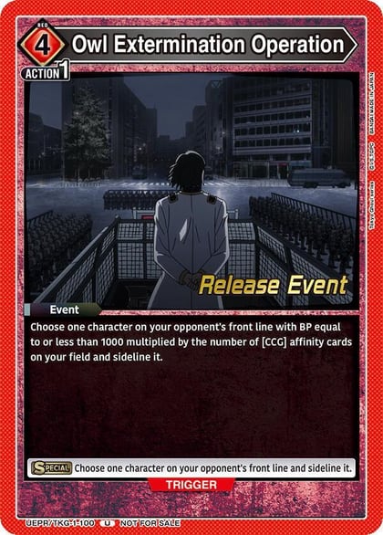 Owl Extermination Operation, UE18BT: Tokyo Ghoul Release Event Cards UEPR/TKG-1-100