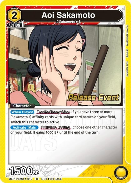 Aoi Sakamoto (019), UE19BT: SAKAMOTO DAYS Release Event Cards UE19BT/SMD-1-019