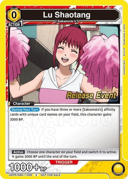Lu Shaotang (028), UE19BT: SAKAMOTO DAYS Release Event Cards UE19BT/SMD-1-028