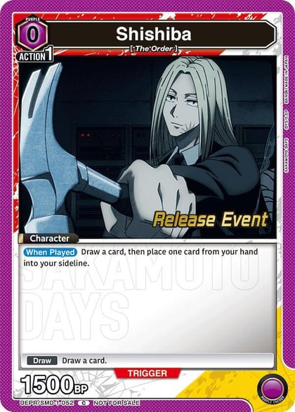 Shishiba (052), UE19BT: SAKAMOTO DAYS Release Event Cards UE19BT/SMD-1-052
