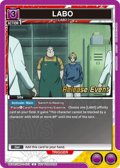 LABO, UE19BT: SAKAMOTO DAYS Release Event Cards UE19BT/SMD-1-073