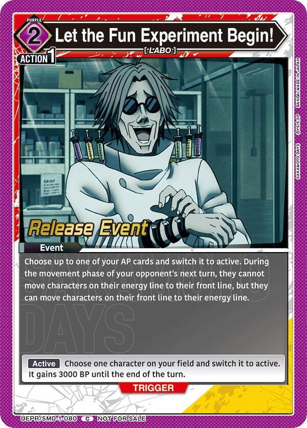 Let the Fun Experiment Begin!, UE19BT: SAKAMOTO DAYS Release Event Cards UE19BT/SMD-1-080