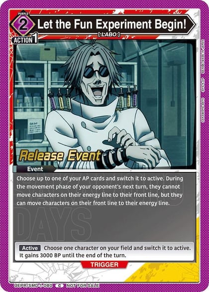 Let the Fun Experiment Begin!, UE19BT: SAKAMOTO DAYS Release Event Cards UE19BT/SMD-1-080