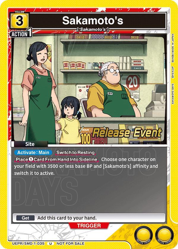 Sakamoto's, UE19BT: SAKAMOTO DAYS Release Event Cards UE19BT/SMD-1-035