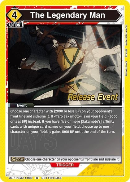 The Legendary Man, UE19BT: SAKAMOTO DAYS Release Event Cards UE19BT/SMD-1-038