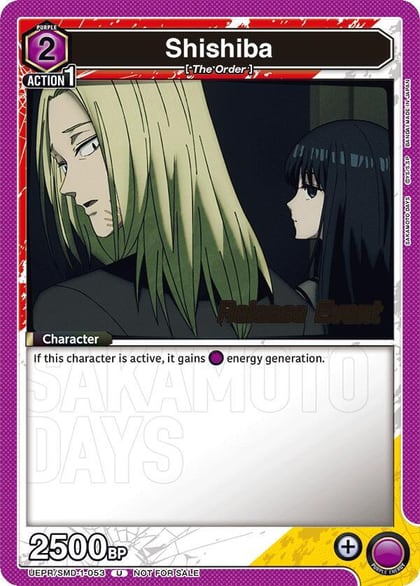 Shishiba (053), UE19BT: SAKAMOTO DAYS Release Event Cards UE19BT/SMD-1-053